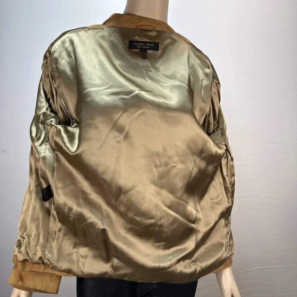 Golden‎ Bear Sportswear Womens Suede Leather Jacket Size XS Button Barn Chore